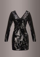Black sequins bodycon dress