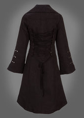 Black goth winter coat