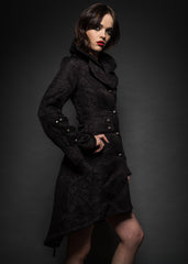 Black brocade gothic coat