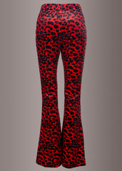 red leopard print bell bottoms