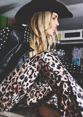 After Party Black Faux Leather All Over Stud Moto Jacket
