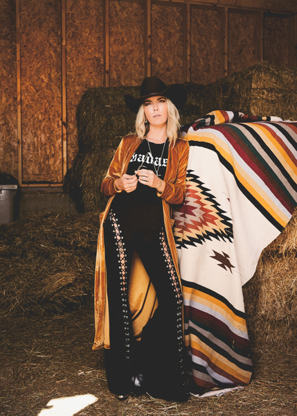 Gothic Bell Bottoms with Lace Up Details
