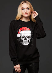 Santa Rockstar Christmas jumper sweater holiday naughty list Krampus 
