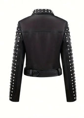 studded moto jacket rocker heavy metal wacken festival rock am ring rockstar wife 