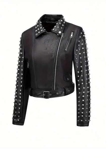 studded moto jacket rocker heavy metal wacken festival rock am ring rivet 