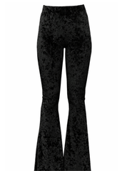 Black Velvet Flared Bell Bottom Pants