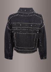 black studded jean jacket