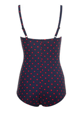 navy blue polka dot bikini 