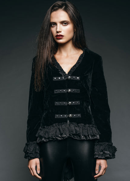 Black velvet gothic jacket