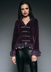 Purple velvet gothic jacket