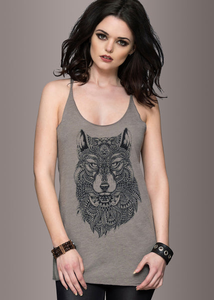 Wolf print tank top