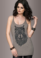 Bohemian wolf design top
