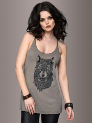 Boho wolf design t-shirt