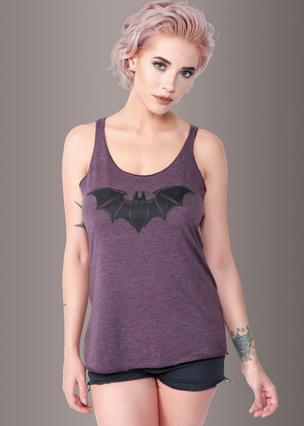 Purple Loose Fit Bat Tank Top