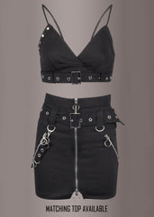 Black gothic top and skirt