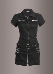 Goth dress with buckles