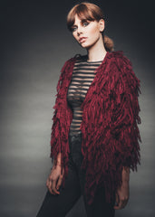 Purple shaggy jacket