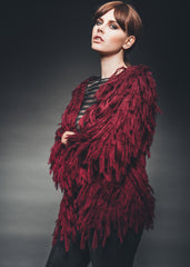 Purple fringe jacket