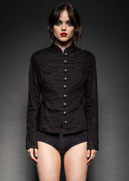 Black gothic jacket with buttons