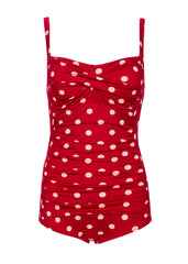 red polka dot bathing suit 