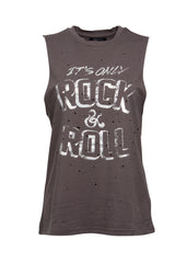 Grey Rock'n'Roll tank top
