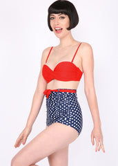 Polka dot high waist swimsuit