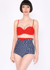 Polka dot high waist bikini