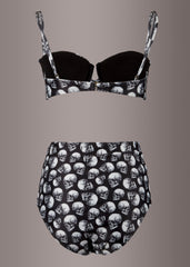 High waisted skull bikini