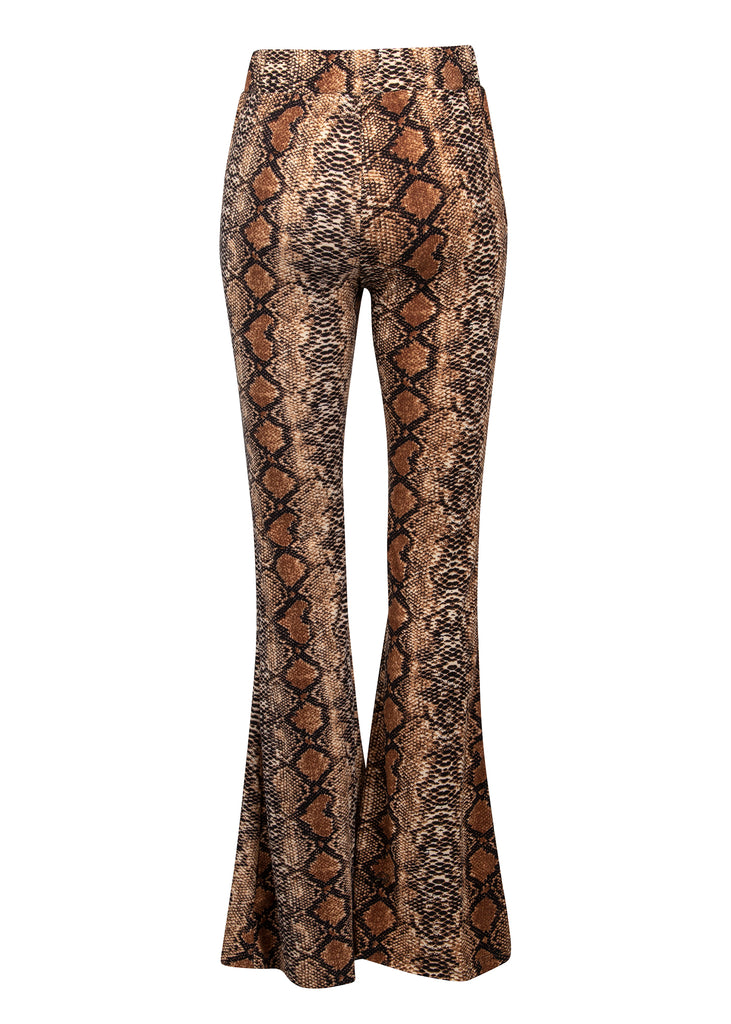 Snake Skin Print Trousers  Dark BeigeMulti or GreyMulti  Just 7