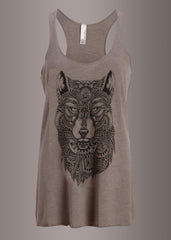 Grey wolf tank top