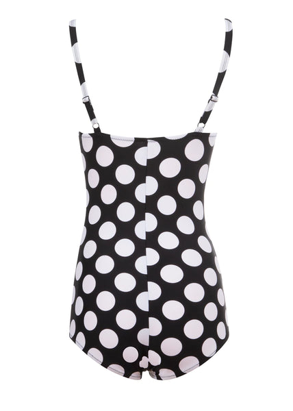 polka dot swimsuit back