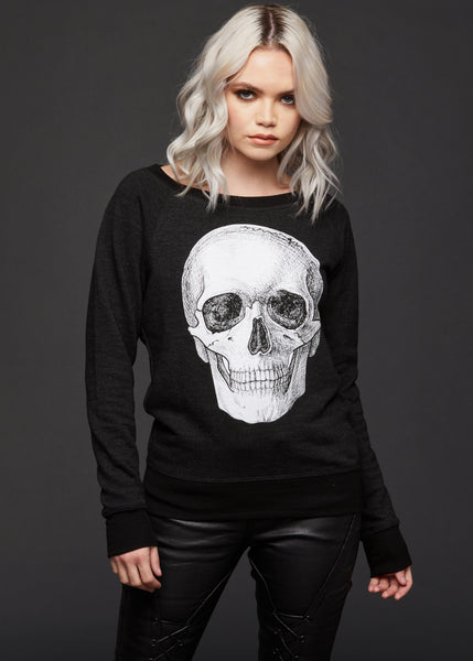 black skull sweatshirt