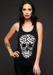 leopard print skull top