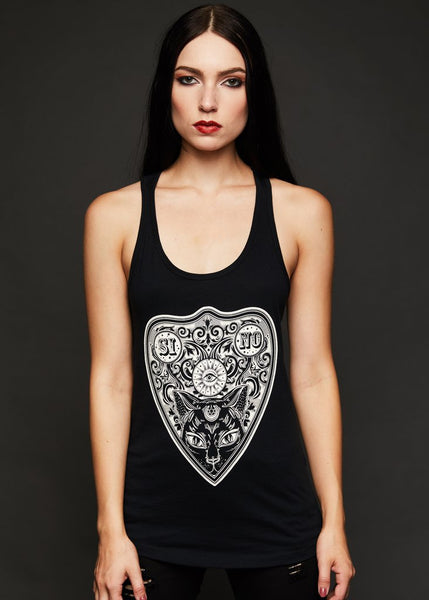 Witching Hour Black Cat Ouija Board Tank Top