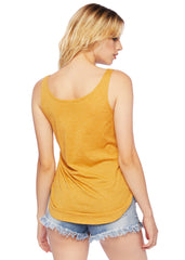 yellow sleeveless t-shirt