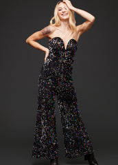 black sequins jumpsuit