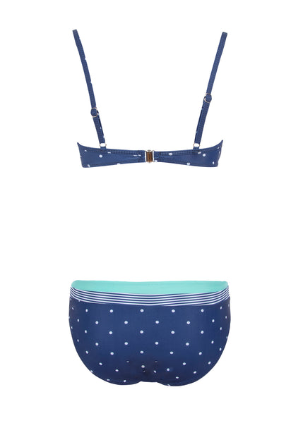 blue polka dot bikini 