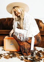 white fringe biker jacket