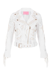 white fringe jacket
