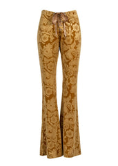 burnout velvet flared trousers